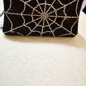BRAND NEW RHINESTONE SPIDERWEB PURSE